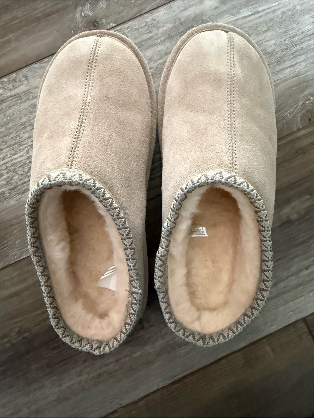 Cozy Taupe Suede Slip-On Slippers - Picture 5 of 7